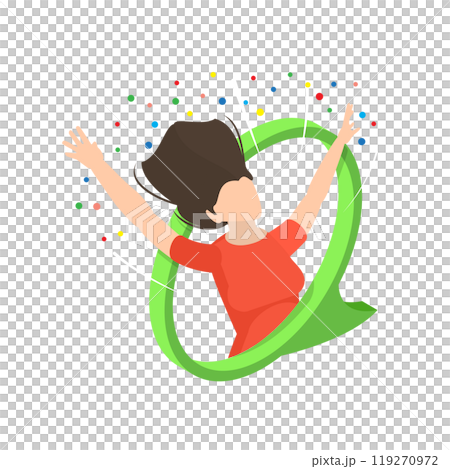 3D Isometric Flat  Illustration of Character Faces. Item 3 119270972