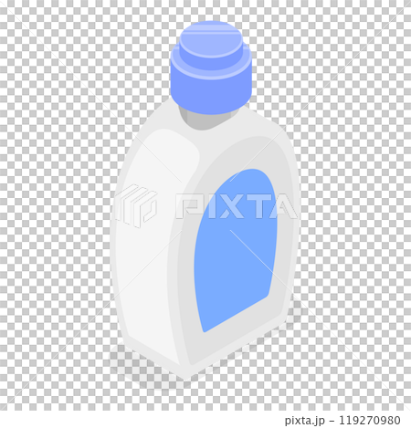3D Isometric Flat  Icon of Detergent Product Plastic Bottles Set. Item 3 119270980