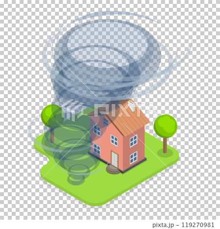 3D Isometric Flat  Illustration of Climate Change. Item 3 119270981