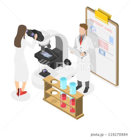 3D Isometric Flat  Illustration of Veterinarian Clinic. Item 3 119270984