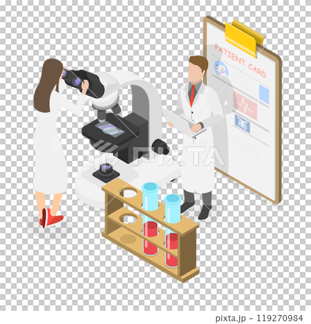 3D Isometric Flat  Illustration of Veterinarian Clinic. Item 3 119270984