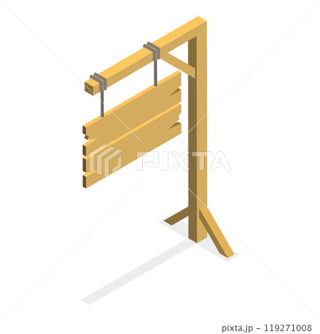 3D Isometric Flat  Set of Signboard Collection. Item 1 119271008
