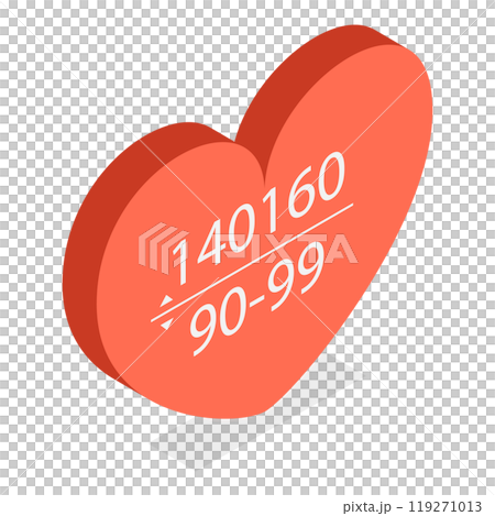 3D Isometric Flat Illustration of Blood Pressure Chart. Item 4 3D Isometric Flat Illustration of Blood Pressure Chart. Item 4 119271013
