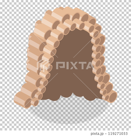 3D Isometric Flat  Set of Elegant And Ornate Hairpieces. Item 2 119271033