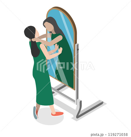 3D Isometric Flat Illustration of Inner Conflict. Item 1 3D Isometric Flat Illustration of Inner Conflict. Item 1 119271038