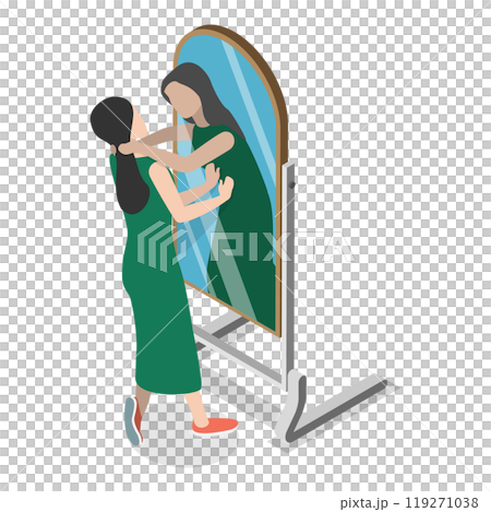 3D Isometric Flat Illustration of Inner Conflict. Item 1 3D Isometric Flat Illustration of Inner Conflict. Item 1 119271038