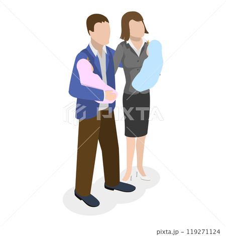 3D Isometric Flat  Illustration of In Vitro Fertilization. Item 6 119271124