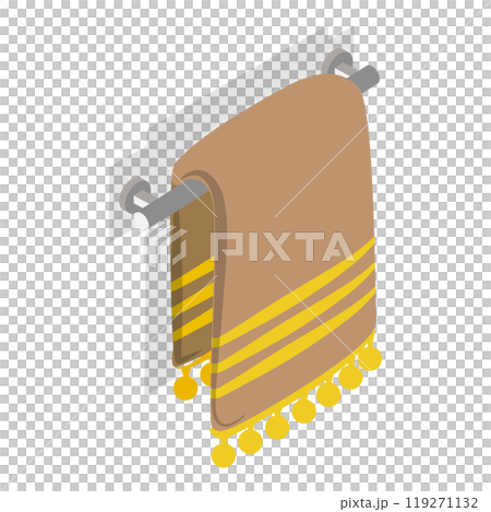 3D Isometric Flat Set of Towels. Item 1 3D Isometric Flat Set of Towels. Item 1 119271132