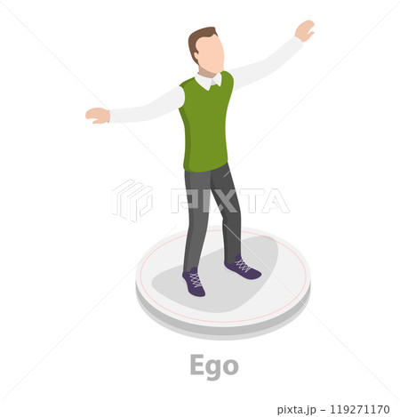 3D Isometric Flat  Illustration of Id, Ego, And Superego. Item 2 119271170
