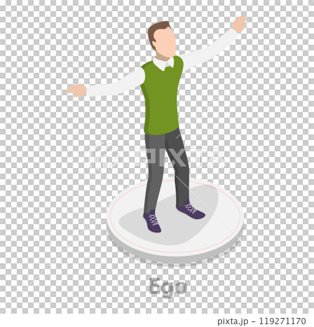 3D Isometric Flat  Illustration of Id, Ego, And Superego. Item 2 119271170