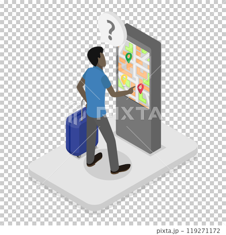 3D Isometric Flat Illustration of Modern Travelling. Item 2 3D Isometric Flat Illustration of Modern Travelling. Item 2 119271172