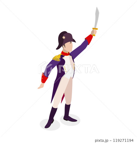 3D Isometric Flat  Set of Historical People. Item 1 119271194