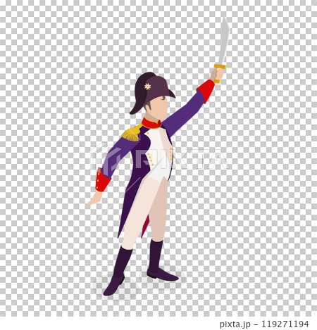 3D Isometric Flat  Set of Historical People. Item 1 119271194