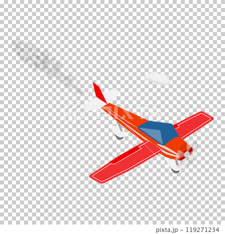 3D Isometric Flat Illustration of Flying Vintage Airplanes. Item 3 3D Isometric Flat Illustration of Flying Vintage Airplanes. Item 3 119271234