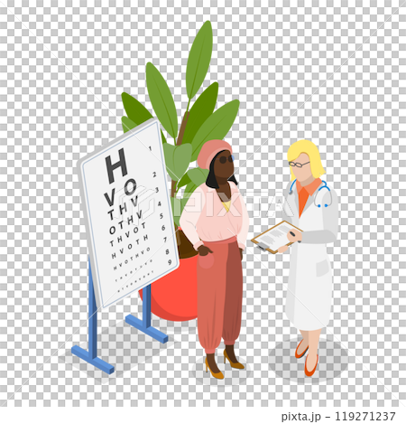 3D Isometric Flat  Illustration of LASIK Surgery. Item 1 119271237