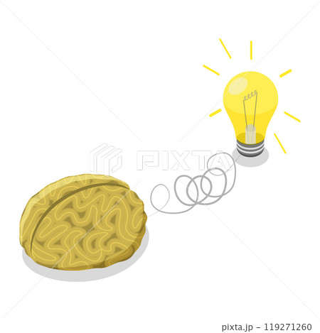 3D Isometric Flat  Set of Thinking Process. Item 4 119271260