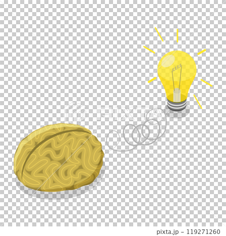 3D Isometric Flat  Set of Thinking Process. Item 4 119271260