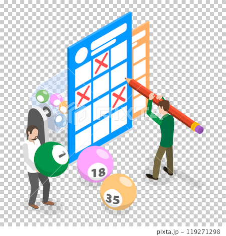 3D Isometric Flat Set of Lottery Winners. Item 2 3D Isometric Flat Set of Lottery Winners. Item 2 119271298