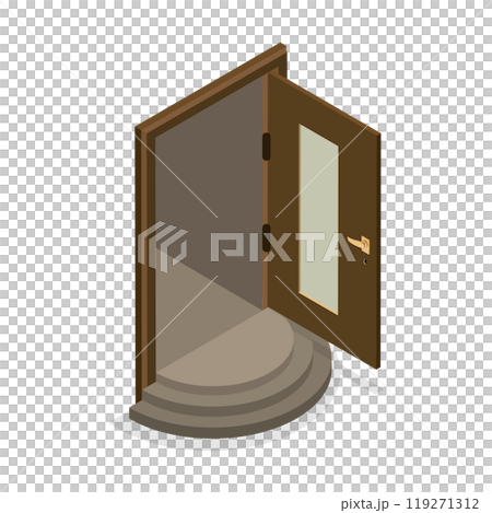 3D Isometric Flat  Set of Doors. Item 2 119271312