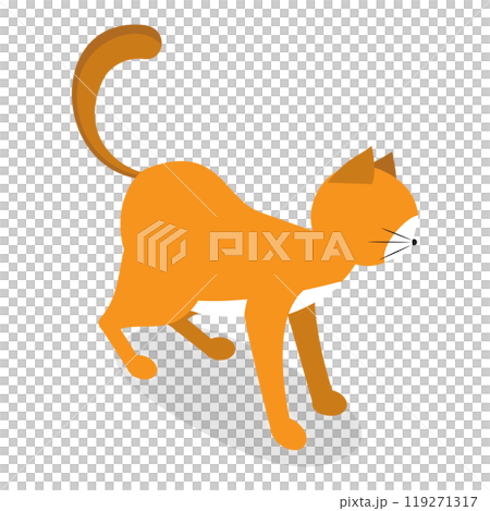 3D Isometric Flat  Set of Cats Behavior Poses. Item 12 119271317