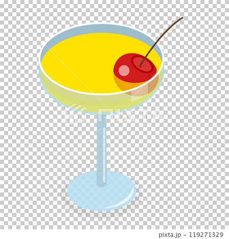 3D Isometric Flat  Set of Cocktails. Item 4 3D Isometric Flat  Set of Cocktails. Item 4 119271329