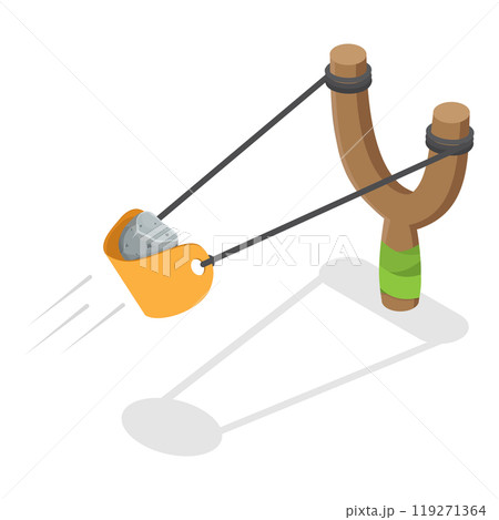 3D Isometric Flat Set of Slingshot Animation Shots. Item 2 3D Isometric Flat Set of Slingshot Animation Shots. Item 2 119271364