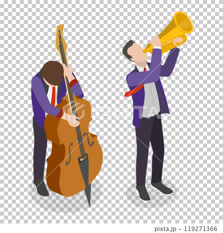 3D Isometric Flat  Set of Opera Scenes. Item 2 119271366