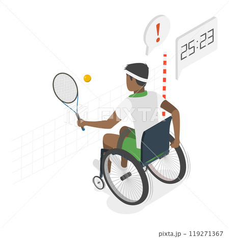 3D Isometric Flat Illustration of Life With Disability. Item 1 3D Isometric Flat Illustration of Life With Disability. Item 1 119271367