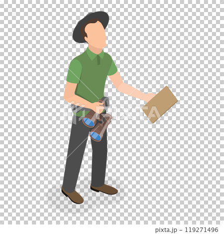 3D Isometric Flat  Set of Rangers. Item 4 119271496