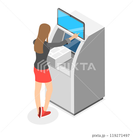 3D Isometric Flat  Illustration of Polygraphy Printing. Item 2 119271497