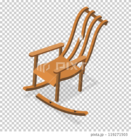 3D Isometric Flat  Set of Broken Furniture. Item 5 119271503