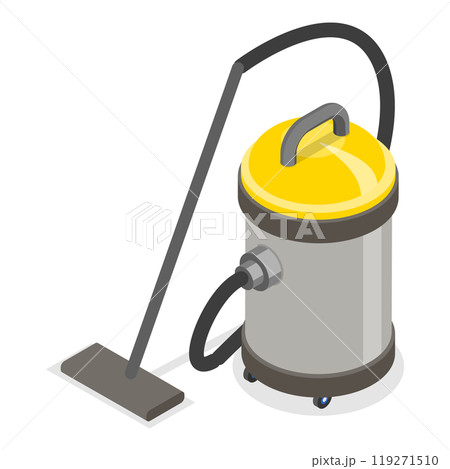3D Isometric Flat  Set of Vacuum Cleaners. Item 4 119271510