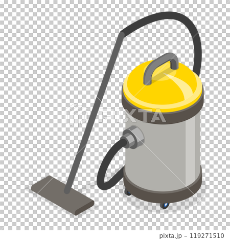 3D Isometric Flat  Set of Vacuum Cleaners. Item 4 119271510
