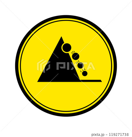 落石注意　看板　丸 119271738