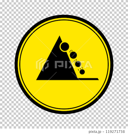 落石注意　看板　丸 119271738