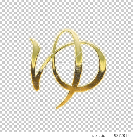 Golden serif hiragana "Yu" Golden serif hiragana "Yu" 119272019