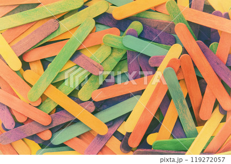 Abstract background of wooden colorful sticks 119272057