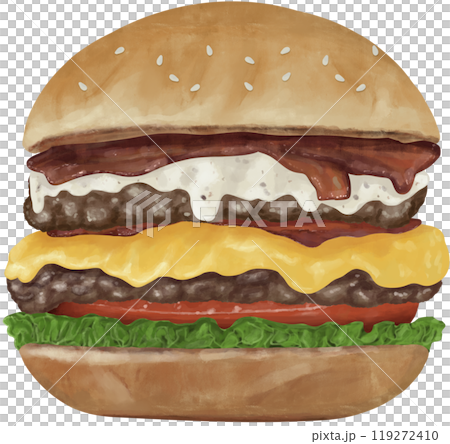 big tasty burger with flying ingredients big tasty burger with flying ingredients 119272410