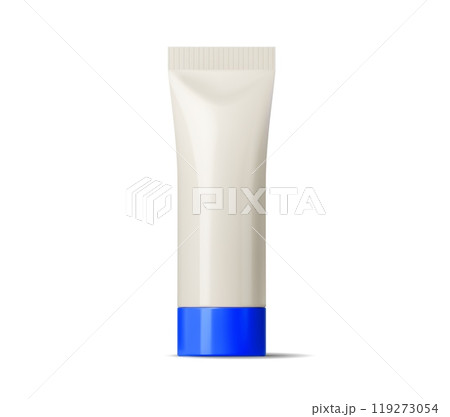 Mayonnaise sauce tube container package. Isolated realistic 3d vector white plastic packaging with a blue cap, dressing for culinary cooking. Food product pack, mayo condiment bottle Mayonnaise sauce tube container package. Isolated realistic 3d vector white plastic packaging with a blue cap, dressing for culinary cooking. Food product pack, mayo condiment bottle 119273054