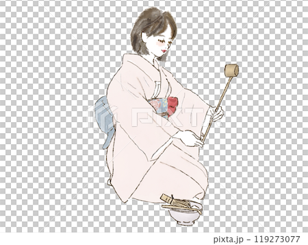 女士茶道和服勺 119273077