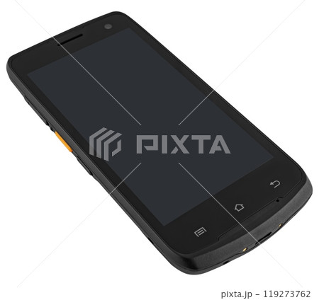 Smartphone, touchscreen phone, isolated on white background Smartphone, touchscreen phone, isolated on white background 119273762