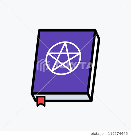 The Purple Book of the Devil. Isolated Vector Illustration 119274446