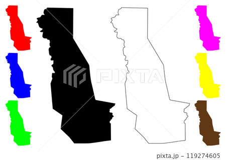 Oueme Department (Departments of Benin, Republic of Benin, Dahomey) map vector illustration, scribble sketch Oueme map Oueme Department (Departments of Benin, Republic of Benin, Dahomey) map vector illustration, scribble sketch Oueme map 119274605