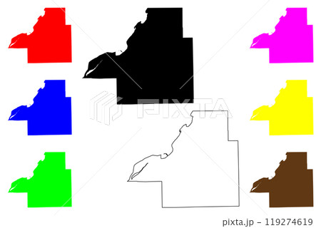 Tazewell County, Illinois (U.S. county, United States of America, USA, U.S., US) map vector illustration, scribble sketch Tazewell map 119274619