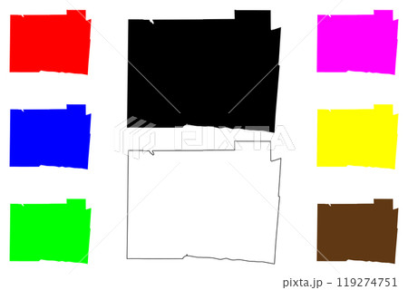 Butler County, Ohio State (U.S. county, United States of America, USA, U.S., US) map vector illustration, scribble sketch Butler map 119274751