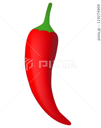Chili pepper isolated on a white background. 119274909