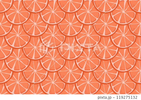 Orange seamless pattern vector. Fruit Christmas background. Free space for text. Wallpaper Orange seamless pattern vector. Fruit Christmas background. Free space for text. Wallpaper 119275132