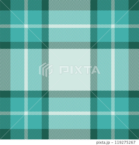 Plaid check pattern in green color. Seamless fabric texture. Tartan textile print. 119275267