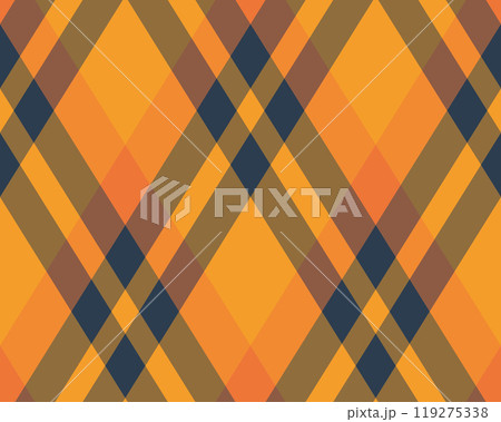Argyle pattern of geometric rhombus. Harlequin check wallpaper design. Classic diamond shaped textile material for web background, print fabric clothing, sweater, wrapping paper, gift card, invitation Argyle pattern of geometric rhombus. Harlequin check wallpaper design. Classic diamond shaped textile material for web background, print fabric clothing, sweater, wrapping paper, gift card, invitation 119275338