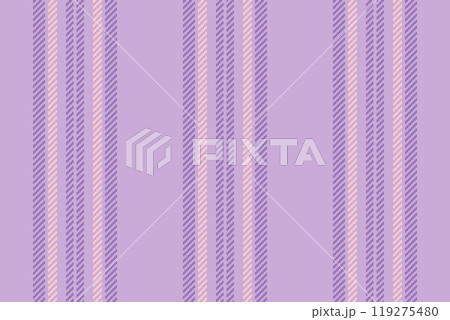 Designer pattern vector lines, celebrate vertical seamless background. Frunge fabric texture textile stripe in light and violet colors. 119275480